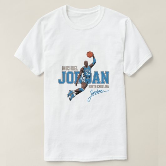 Michael Jordan North Carolina Throwback T - Shirt (Design vorne)