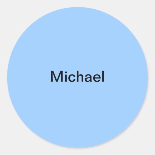 Michael Kids Name Sticker Personalisiert Light Blu (Vorderseite)