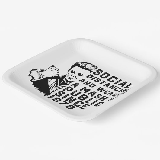 Michael Myers Social Distancing Pappteller (Gewinkelt)