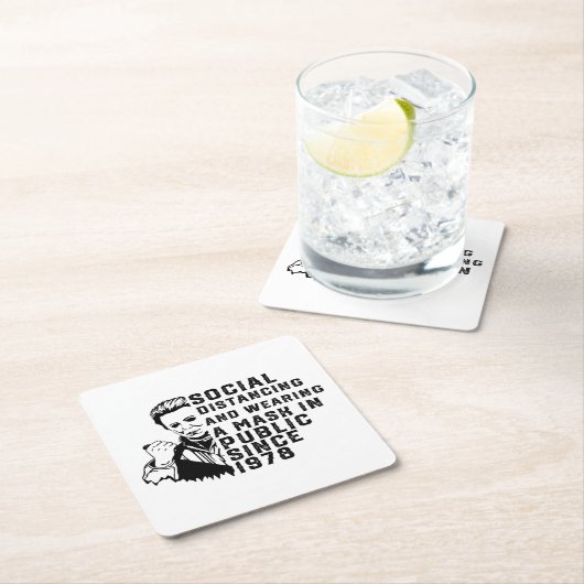 Michael Myers Social Distancing Rechteckiger Pappuntersetzer (Vor Ort)