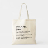 Michael Name, Bearbeitbarer Name, Benutzerdefinier Tragetasche (Rückseite)