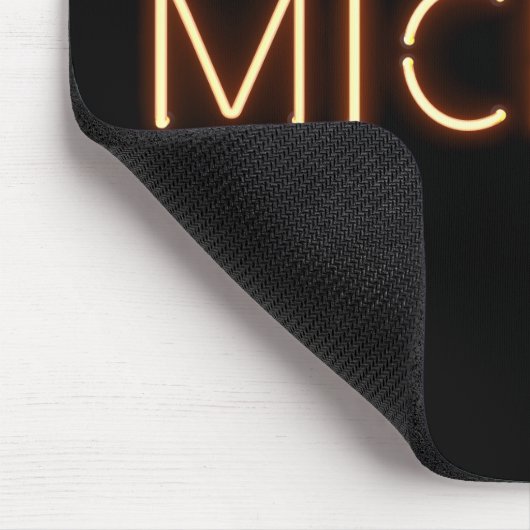 Michael Name in Glows Neon Lights Mousepad (Ecke)