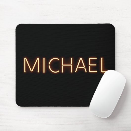 Michael Name in Glows Neon Lights Mousepad (Mit Mouse)