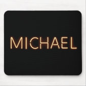 Michael Name in Glows Neon Lights Mousepad (Vorne)
