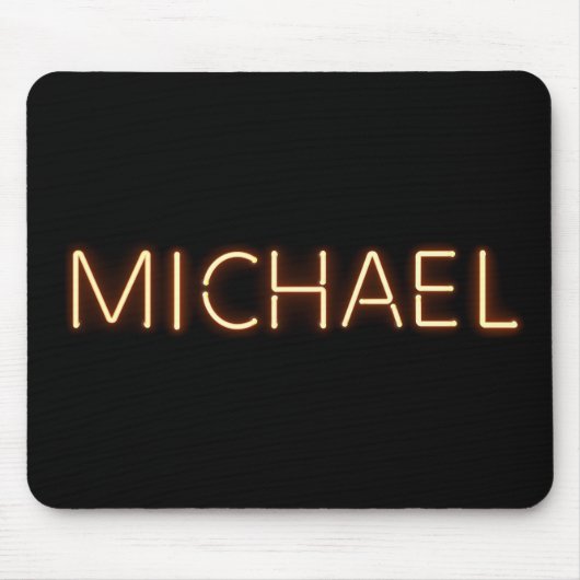 Michael Name in Glows Neon Lights Mousepad (Vorne)