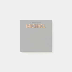 Michael Name in Glows Neon Lights Post-it Klebezettel