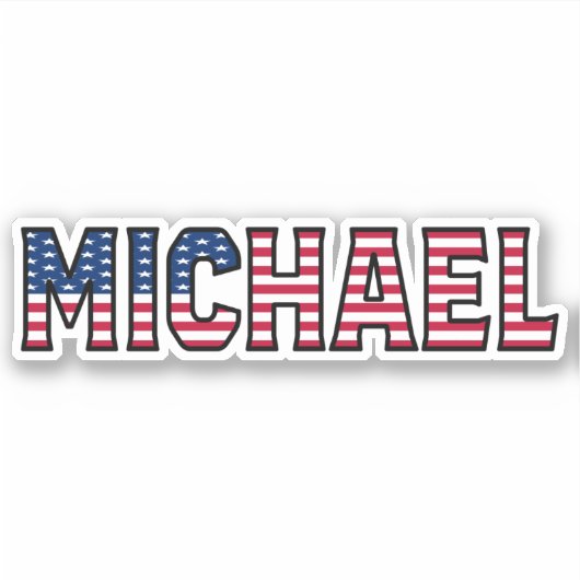 Michael Name Vorname USA Sticker Stickerset (Vorderseite)