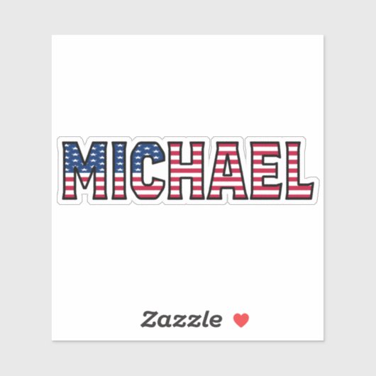 Michael Name Vorname USA Sticker Stickerset (Blatt)
