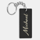 Michael Name whitegold Schlüsselanhänger Anhänger (Vorderseite links)