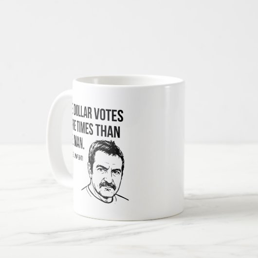Michael Parenti Quote Kaffeetasse (Vorderseite Links)