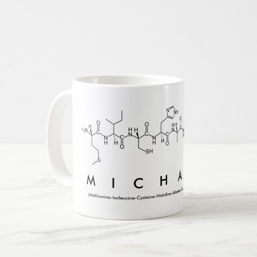 Michael-Peptidnamen-Tasse Kaffeetasse (Vorderseite Links)