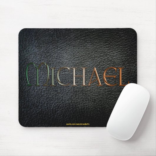 MICHAEL Personalisiert Lederlook Mousepad (Mit Mouse)