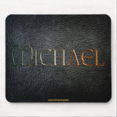 MICHAEL Personalisiert Lederlook Mousepad (Vorne)