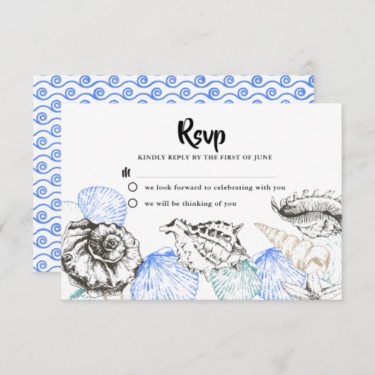 Michael Response Card Einladung (Vorne/Hinten)