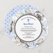 Michael Round Taufe Einladung (Vorne/Hinten)