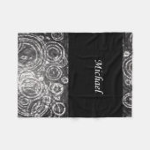 Michael Schwarz-weiß Fleece Decke (Vorderseite (Horizontal))