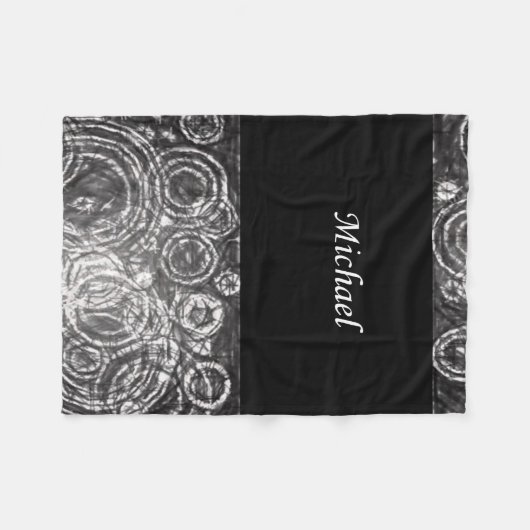 Michael Schwarz-weiß Fleece Decke (Vorderseite (Horizontal))
