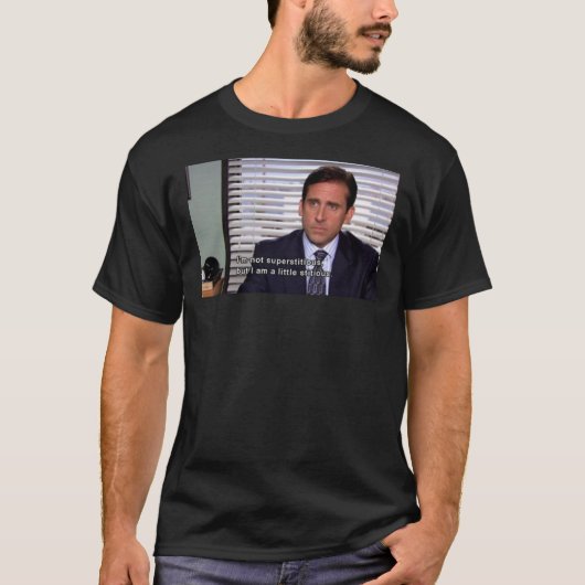 michael scott Gefühl superstitous (das büro) Cl T-Shirt (Vorderseite)