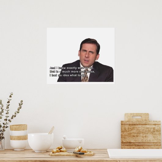 Michael Scott Poster (Küche)