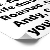 Michael Scotts Boom Roasted Speech Poster (Ecke)