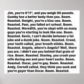 Michael Scotts Boom Roasted Speech Poster (Vorne)