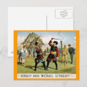 "Michael Strogoff" Vintage Theaterplakat Postkarte (Vorne/Hinten)