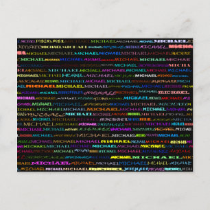 Michael Text Design I Postcard Postkarte
