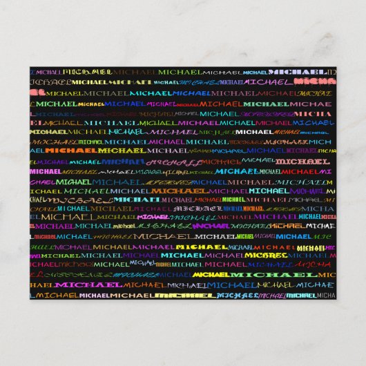 Michael Text Design I Postcard Postkarte (Vorderseite)