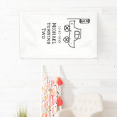 Michael turning two birthday toy car traffic light banner (Insitu)