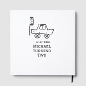 Michael turning two birthday toy car traffic light gästebuch (Rückseite)