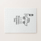 Michael turning two birthday toy car traffic light puzzle (Horizontal)