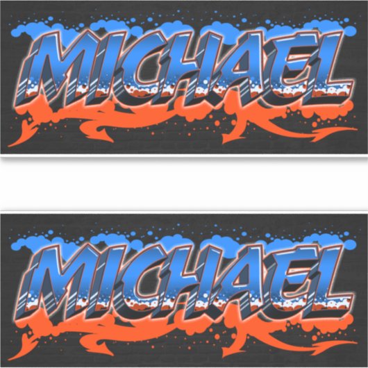 Michael Vorname Name Graffiti Aufkleber Sticker (Vorderseite)
