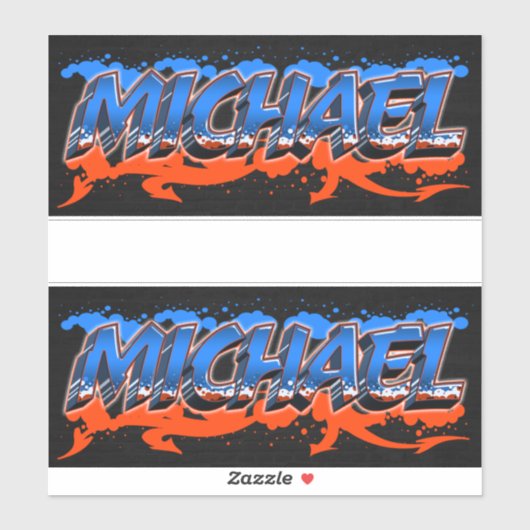 Michael Vorname Name Graffiti Aufkleber Sticker (Blatt)