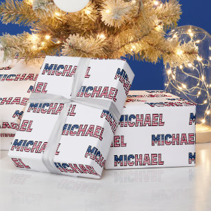 Michael Vorname Name USA US Geschenkpapier Papier