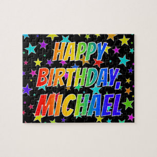 "MICHAEL" Vorname, Spaß "GLÜCKLICHER BIRTHTAG" Puzzle