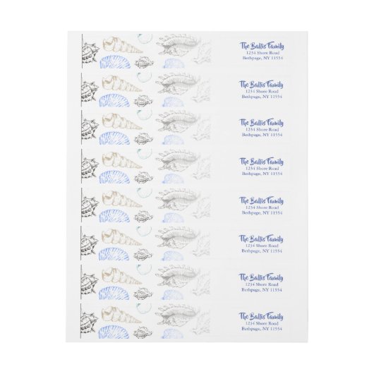 Michael Wrap rund um das Adresslabel (Bogen)