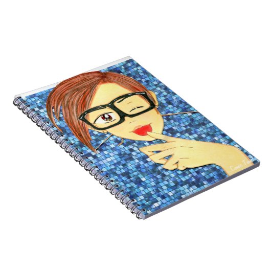 Michael Yoon nimmt einen Schlag Notizblock (Rechte Seite)