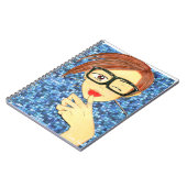 Michael Yoon nimmt einen Schlag Notizblock (Linke Seite)