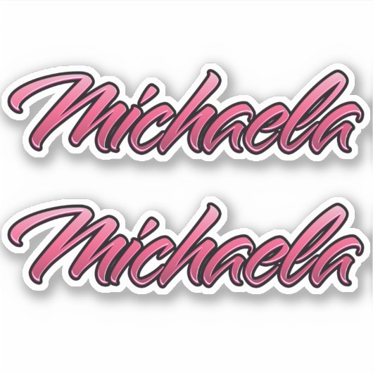 Michaela faded pink Aufkleber Sticker Stickerset (Vorderseite)