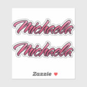 Michaela faded pink Aufkleber Sticker Stickerset (Blatt)