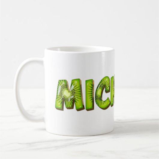 Michaela Name Kiwi Style Tasse Kaffeetasse (Links)