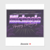 Michaela Name Vorname retro Sticker Geburtstag (Blatt)