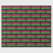 Michaela Vorname Name Graffiti red green Geschenkpapier (Flach)