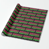 Michaela Vorname Name Graffiti red green Geschenkpapier (Ungerollt)