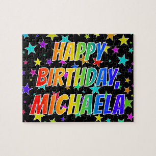 "MICHAELA" Vorname, Spaß "GLÜCKLICHER BIRTHTAG" Puzzle