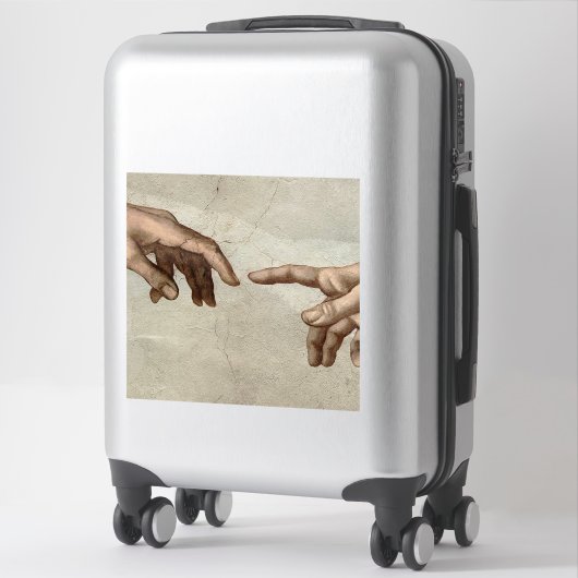 Michaelangelo gibt Schöpfung Adam God Aufkleber (Koffer)