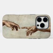 Michaelangelo gibt Schöpfung Adam God Case-Mate iPhone Hülle (Rückseite (Horizontal))