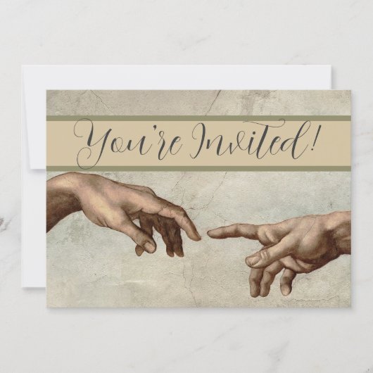 Michaelangelo gibt Schöpfung Adam God Einladung (Vorderseite)