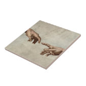 Michaelangelo gibt Schöpfung Adam God Fliese (Seite)
