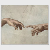 Michaelangelo gibt Schöpfung Adam God Geschenkpapier (Flach)